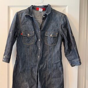 Level 99 Juinors Dark Blue Denim blouse